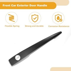 Front Car Exterior Door Handle for VW Beetle 1947-2003 Black ABS, Metal 1 Set