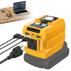 Azocek 220W Power Inverter Compatible with Dewalt 20V Battery ，DC 20V to 110V AC