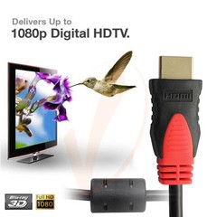 Premium 15ft HDMI Cable 1.3 Bluray 3D TV DVD PS3 HDTV Xbox LCD LED 1080P Red Us