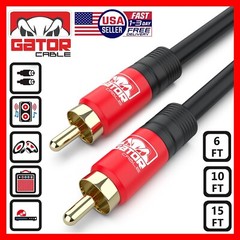 Subwoofer Audio Cable 1 RCA To 1 RCA Coaxial Dual Layer Gold Plated Plug Cord