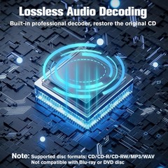 Car CD Player for CD Lovers, Road Trips, Home Listening, AUX & USB Compatible…