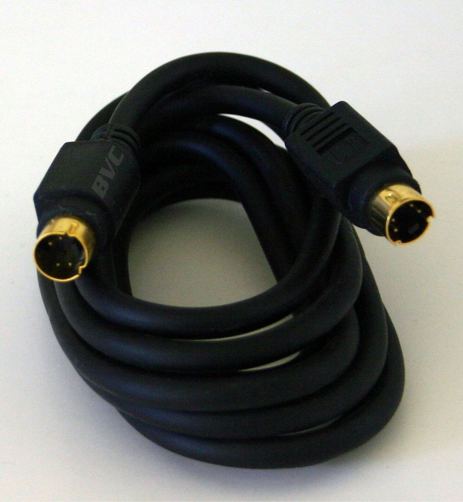 6 Foot S-Video Male to Male Cable – Black (Six feet 6ft 6′)