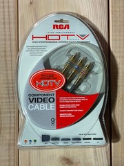 RCA HDTV Component Video Cable 9ft Gold Plated Y Pb Pr New Sealed