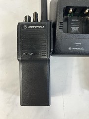 Lot of 2 HO1KDC9AA3DN Motorola HT1000 Radio & One Charger. See Description