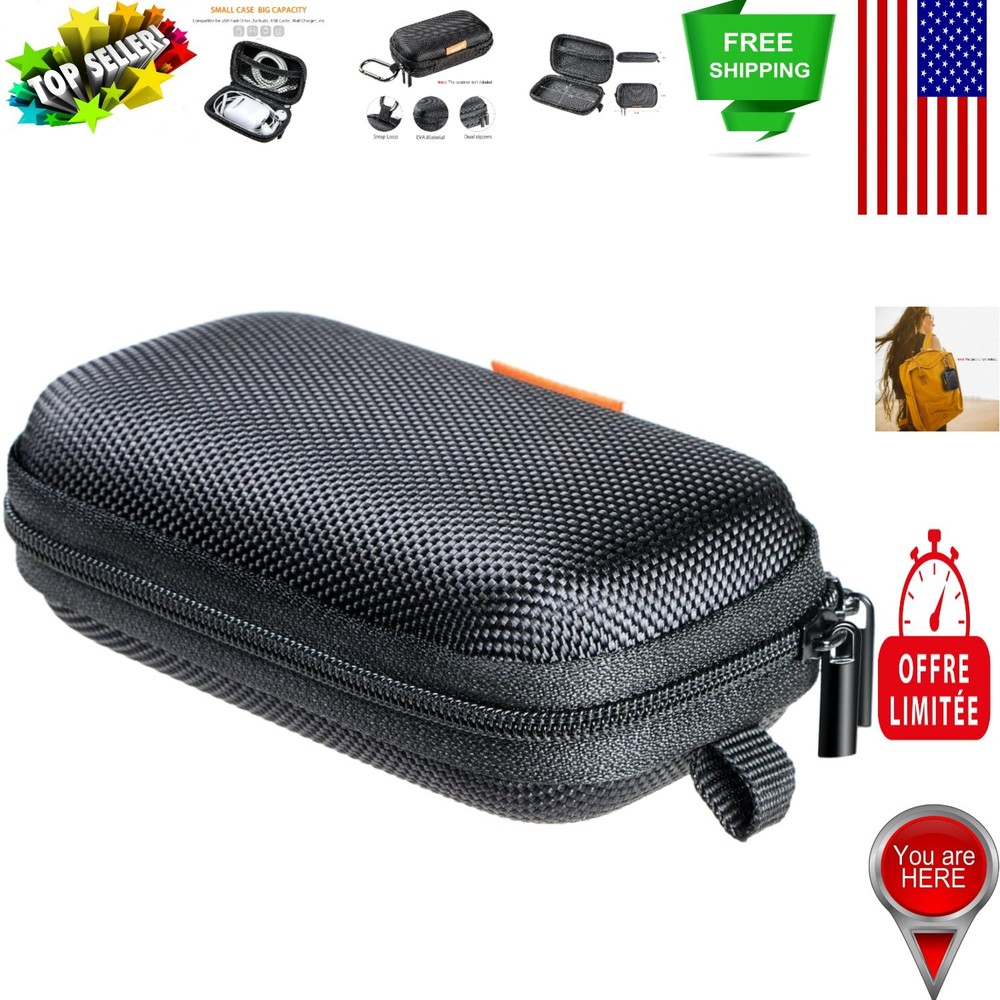 Compact Zipper Pouch for Earbuds, Cables & Flash Drives – Travel-Friendly Design