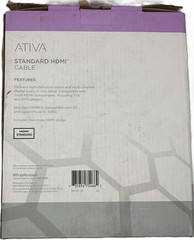 ATIVA 25ft HDMI Cable w/ Ethernet 3D 1080i Black 895-652 High Speed AV Cord Pro+