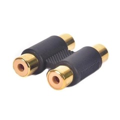 2 RCA Female to Female F/F Video Connector Converter Adapter for TV DVD HDTV AV