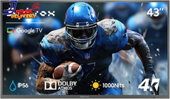 Outdoor TV 43 inch 4K Waterproof Smart 1000nits SYLVOX Deck Pro 3.0 Weatherproof