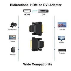 DVI to HDMI Adapter, 10-Pack, Bidirectional, DVI-D(24+1)