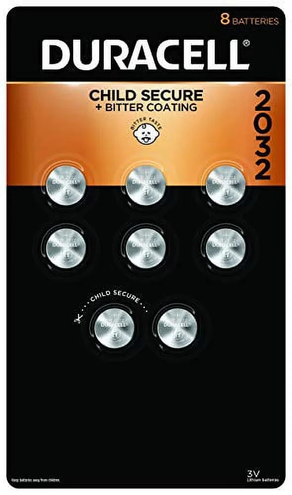 Duracell 2032 CR2032 DL2032 CR Lithium Button Cell Battery 8 Pack Exp. Jul 2033