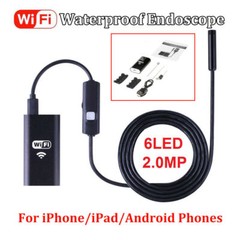 For iPhone Android iOS PC 8MM WiFi Borescope Endoscope Snake Inspection Camera