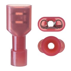 50pcs Insulated Female Quick Disconnect Spade Terminals AWG22-18 Wire Connectors