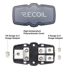 Recoil MFH12 2 Way Mini-ANL Fused Distribution Block, Solid Brass