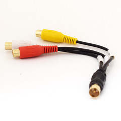1pc 18cm TV Male Plug to 3 x RCA (Red+Yellow+White) Female Jack Adapter Cable US
