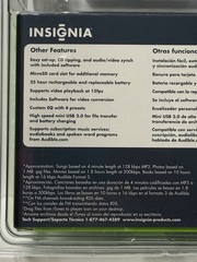 MP3 Player INSIGNIA Sport NS-4V17B Bluetooth 4GB + MicroSD Slot Blue-SEALED