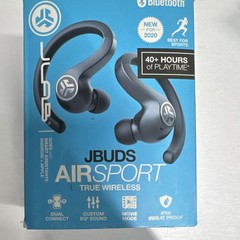JLab JBuds Air Sport True Wireless Bluetooth Ear-Hook Earbuds IP66 w/ Case