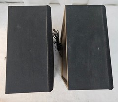 Vintage ROC 683-1744 Bookshelf Speakers Pair w RCA Wire AWESOME LOOK
