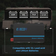 EDECOA Pure Sine Wave Power Inverter 2000W 4000W 12V DC to 110V 120V AC Remote