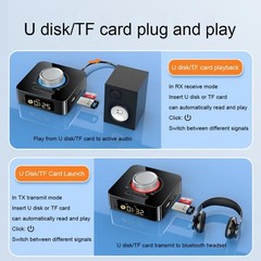 Bluetooth 5.0 Receiver Transmitter Wireless 3.5mm AUX to RCA HiFi Adapter
