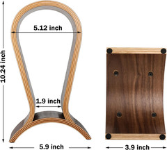 Headphone Stand Wood, Headset Stand for Desk, Walnut Gaming Headphone Holder Com