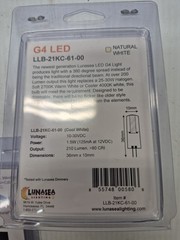 4 Lunasea Natural White G4 Bulbs 2W 10-30VDC Silicone Encapsulated