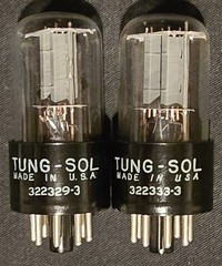 TUNG-SOL 6SN7 GT TUBE 1953 BOXED GRAY PLATES MATCHED SET NIB