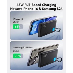 INIU Power Bank 45W 10000mAh USB-C & A Dual Output Black with LED Paw Indicator