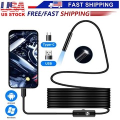 6LED USB Snake Endoscope Borescope HD Inspection Camera Scope For Android Type C