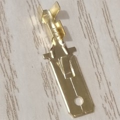 30-500pcs Non-insulated Brass Male 6.3mm Spade Terminals Crimp Wire Connectors
