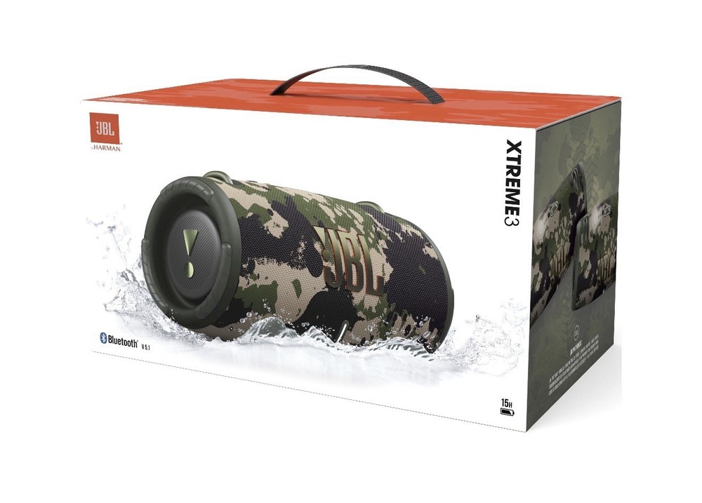 JBL Xtreme 3 Black Camo Portable Bluetooth Speaker Waterproof Powerbank Strap