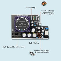 LHY Audio Linear Power Supply for WiiM Pro Streamer Low-Noise Regulated LPS 5V