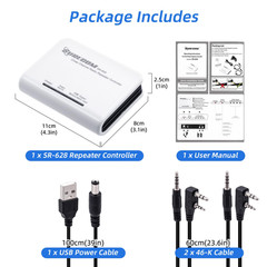 SR-628 Cross Band Duplex Repeater Controller with 2 X K Plug 46-K Cable for Kenw