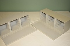 2 Lot Laserline CD Storage 36 Case Holder Wall Mountable w/Drop Down Door
