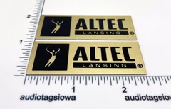 Altec Lansing Speaker Badge Logo Emblem Pair Custom Made Aluminum