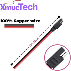 4-Pack 1ft 14AWG SAE Connector Quick Disconnect Plug Extension Cable for Automot
