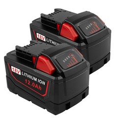 2P For Milwaukee for M18 Lithium Ion 12.0Ah Extended Capacity Battery 48-11-1860