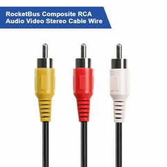 3 RCA to 3 RCA Male To Male Composite Audio Video AV Cable VCR DVD 3FT 1 Meter