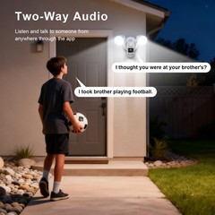 Swann 4K Floodlight Security Camera Wired Floodlight Camera, Smart security cam