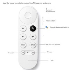 New Replacement For Chromecast With Google TV Voice Bluetooth IR Remote Control