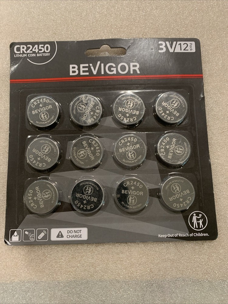 12 Pack New CR2450 / 2450 Lithium 3V Battery