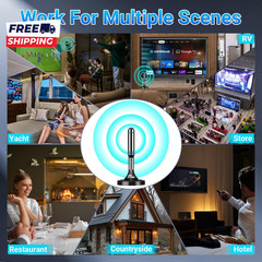 2026 Digital TV Antenna for Smart TV Indoor 360° Long Range Reception