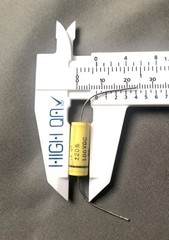 Vintage .1 uF 100V GE Yellow Mylar film Capacitor +-20% Axial lead Polyester 70s