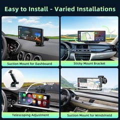 10.26″ Car Stereo Radio Portable Wireless Apple CarPlay Android Auto TouchScreen
