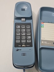 Vintage AT&T Blue Trimline Touch Tone Phone