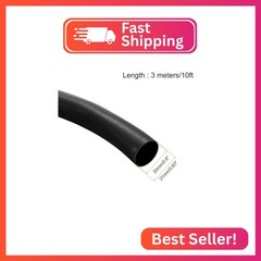 uxcell Black PVC Tube Wire Harness Tubing, 20mm ID 10ft Sleeve for Wire Sheathin