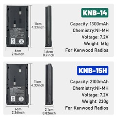 1PC 1300mAh KNB-14 KNB-15A Ni-MH Battery for TK-260 TK-270 TK-272 TK-360 TK-2100