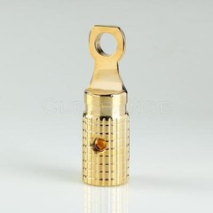 NEW 24K GOLD PLATED RING TERMINAL 5/16” HOLE 8 GAUGE 5/16″EYELET FREE SHIPPING
