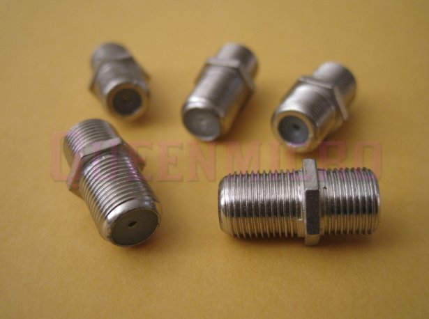 5 Pcs Pack F-Type Dual Female to Female Coaxial Connectors Adapters Jack Coupler