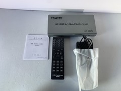 4K@60Hz 4×1 HDMI Multiviewer Quad Screen 4 in 1 Out 8 modes Switch PIP 90° Flip
