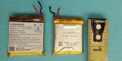 Lot of 2* 3.85V 767 mAh Lithium Polymer Rechargeable Battery Li-Po, Ships Free!